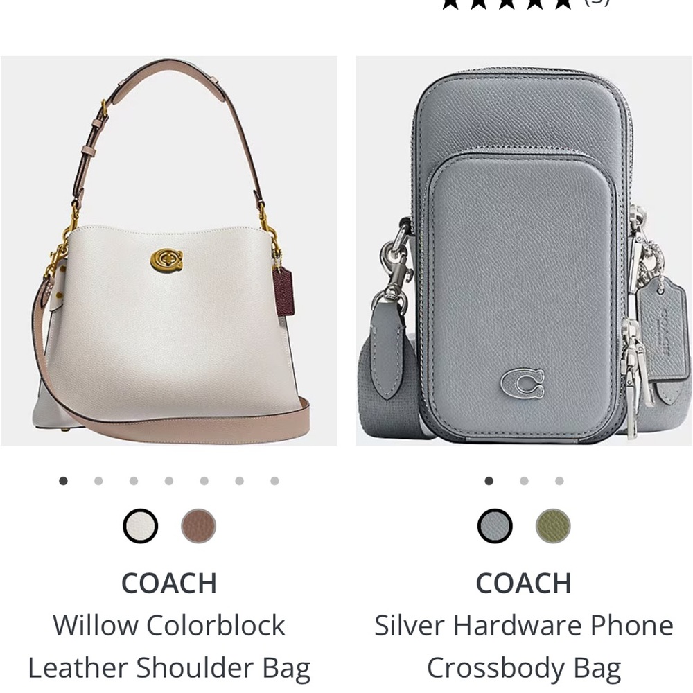 Willow Colorblock Leather Coach Purse